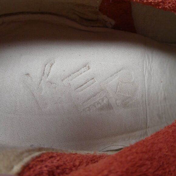 KEB Italia Coral Orange Leather Western Boho Heeled Ankle Boots - Picture 12 of 13